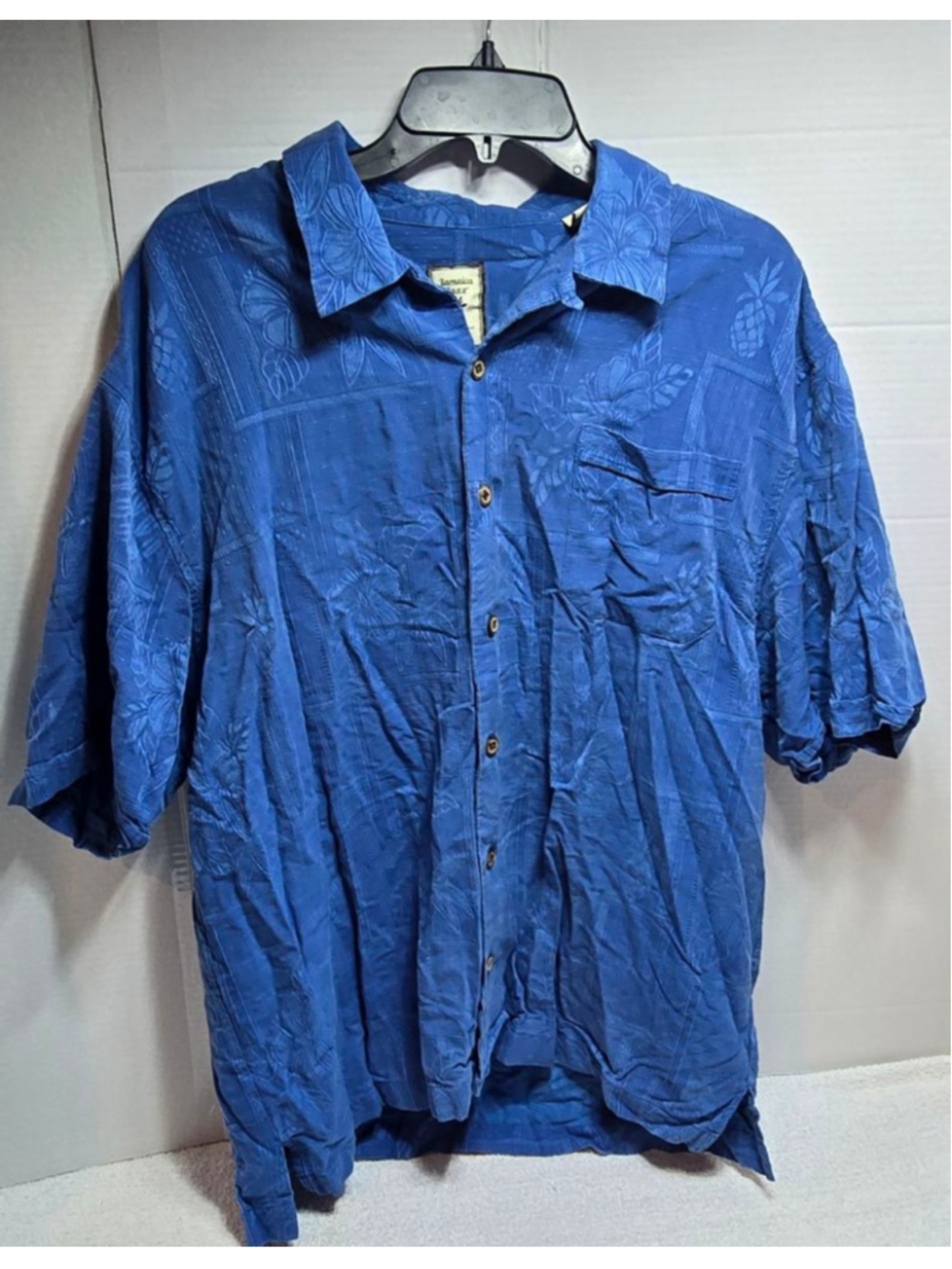 Men's Jamaica Jaxx Casual Button Down Shirt XL Blue